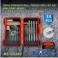 15PCS DIN338 HSS Twist Drill Bits Set with High Quality