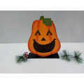 Wooden Halloween Pumpkin Light Decoration