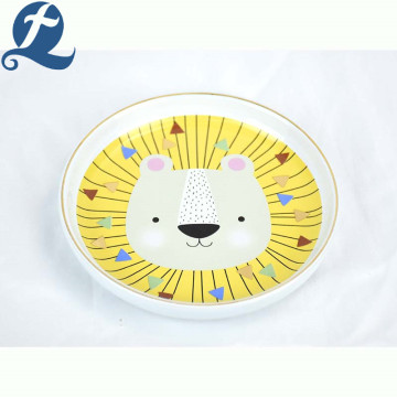 Eco-Friendly Custom Cute Lion Face Shape Ceramic Decorative Dog Bowls