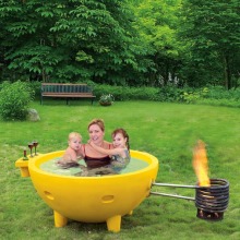 Outdoor Fire Barbecue Heat Water Hot Tub