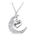 Silver Moon Collier Pendentif Collier Argent 80cm Letter Necklace Initial