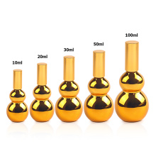 golden electroplating 20ml gourd shape glass spray bottles