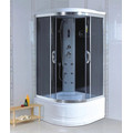 Puerta de ducha de vidrio Mabinete de baño de vapor portátil de 36 pulgadas con bandeja alta