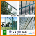 Pvc vert revêtement double clôture