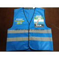 Safety Vest Blue Colour with Print Logo 100%Polyester