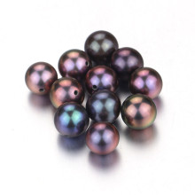 Snh Peacock Color 7.5-8mm Perlas De Perlas De Ronda De Moda Perlas