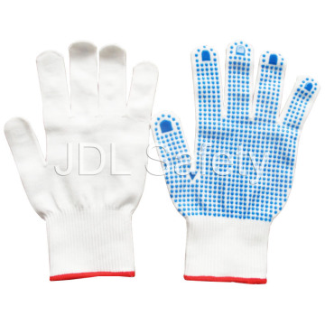 Gants en nylon avec PVC noire pointée Palm (S5103)