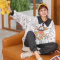 Women Cute Long-sleeved Cotton Nightwear Pajamas Set