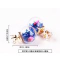 Gold Plated White Diamond Crystal Multicolor Drift sand Beads Glass Ball double-sided piercing Stud Post Earrings