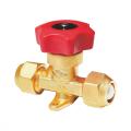 Refrigeration fitting hand valve