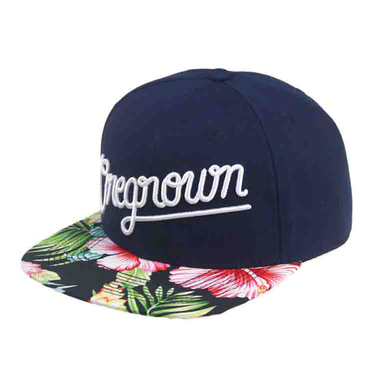 Hotsale Sublimation Printed Flat Floral Brim Custom