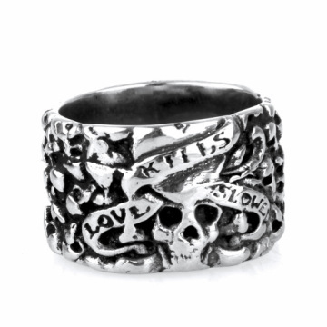 Personality hipster nightclub skull ring