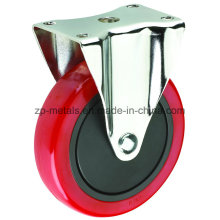 3inch Red PVC Fixed Caster Wheel