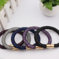 Shiny Stardust Crystal Wrap Magnetic Clasp Mesh Bracelet