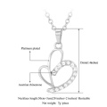 Valentines Gift 2015 Unique Heart Platinum/18K Gold Plated Rhinestone Fashion Jewelry Wholesale Pendant Necklaces For Women