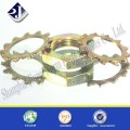 High strength gasket plated yellow zinc