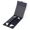 Black magnetic folding paper box with custom logo