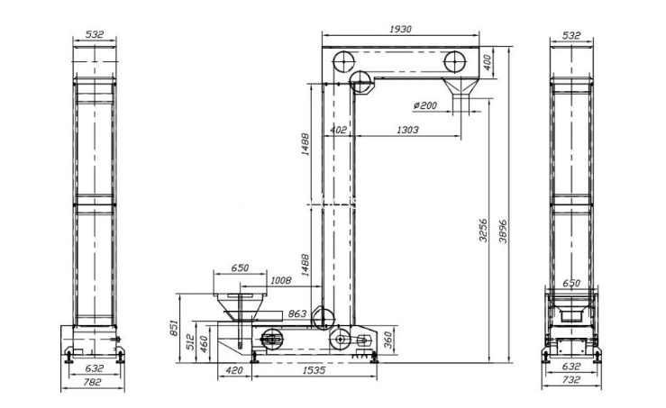 Bucket Elevator for Food Industry