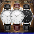 Diseño Simple YXL-449 Japón Movt hombres reloj de cuarzo acero inoxidable relojes de cuero lujo negocio hombre reloj