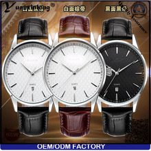 Yxl-445 New Arrival Men Watch Negócios Moda Genuine Leather Calendário Data Japão Movt Quartz Relógio De Pulso