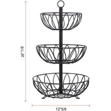 3tier Metalldrahtfruchtkörbe Schüssel