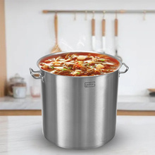 Pot à pâtes en acier inoxydable Pot de soupe avec couvercle
