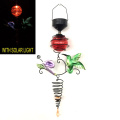 Esfera de vidro Solar Light Metal Hummingbird Garden Decoration