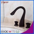Fyeer Bathroom Black Widespread Faucet for Household and Hotel