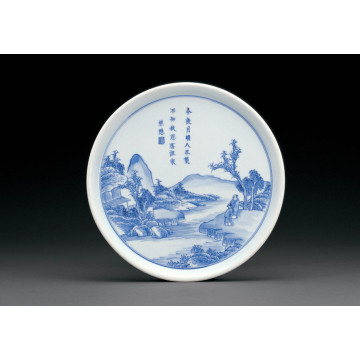 Blue and White Porcelain Plate