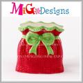 Red Gift Box Ceramic Christmas Idea Napkin Holder