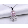 10-11mm Cute Pão Round Pearl Pingente AAA Freshwater Fashion Pearl Pendant