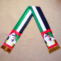 Soft Velvet Warm Material UAE Celebration Scarf with Country Leader Digital Transfer Printing