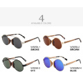 Round Wood Sunglasses Vintage Wooden Sunglasses