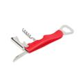 Stainless steel bottle opener plastic handle and corkscrew