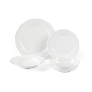 Круглый формы цветка белый AB класс комплекты dinnerware