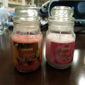 Large Jar Candles with fragrances in plastic holders