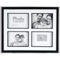 Quatre ouverture noire Injection moule plastique Photo Frames