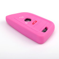 Pink color silicone car key cover for gifts