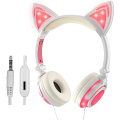 Casque pliable pour enfants avec oreille de chat à LED