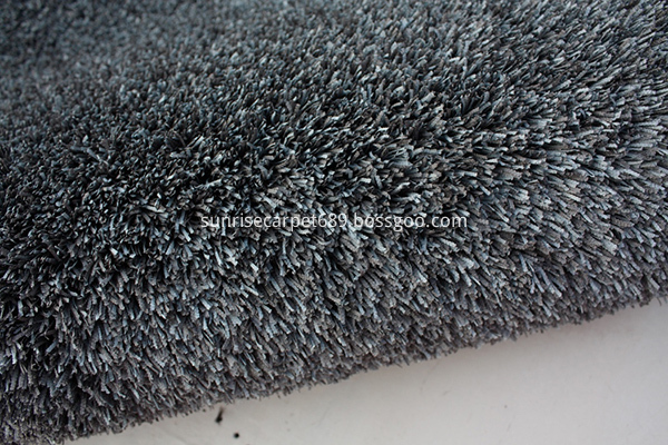 Fabric polyester gradational color floor carpet blue grey 