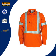 Hi Vis Reflective Safety Fire Retardant Cotton Drill Work Jacket