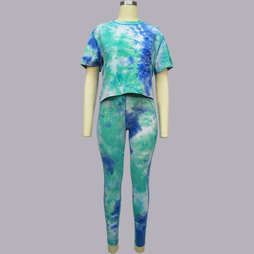 Printed womens yoga set outfit