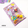 Novelty Stationery TPR Pencil Erasers Set