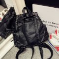 Fashionable rivet soft leather shoulder backpack