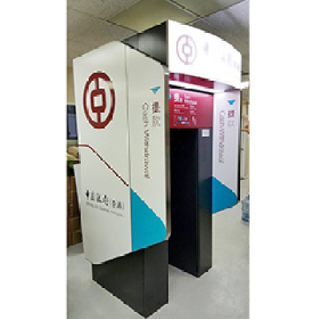 Waterproof Bank Outdoor ATM Machine Signage Stainless Steel ATM Booth