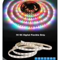 Built-in IC Digital 5050 DC 5V LED Strip, High Brightness LED Strip RGB Signcomplex