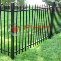 Black PVC Coated Metal Commercial Picket Fence