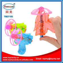 Wind up Flying Saucer Disc UFO Gun Toy with Candy