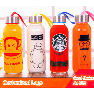 Customized Logo Various Designs Sport Glass Bottle Sport Water Bottle