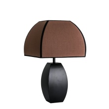 Factory Directly Provide high quality minimalist brown table light home study decoration fabric classic table lamp for Bedside